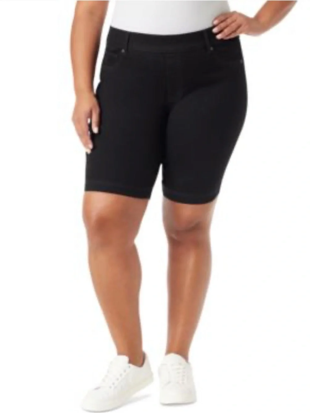 Gloria Vanderbilt Amanda Slimming Effect Embellished Shorts / Skimmers: 18